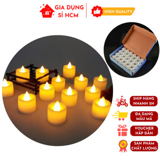 Nến điện tử trang trí dùng pin nhiều màu, nến decor nhà hàng, tiệc sinh nhật, cầu hôn lãng mạn