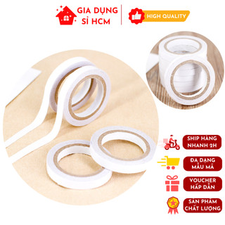 Cuộn băng keo hai mặt dán vật dùng, học tập, trang trí thủ công đa năng tiện lợi