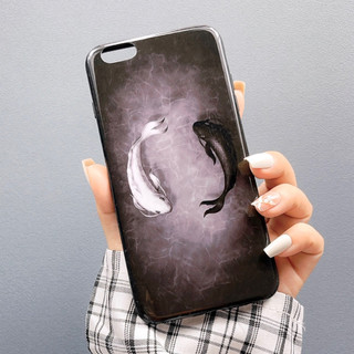 Ốp lưng viền silicon mặt lưng bóng hình cá