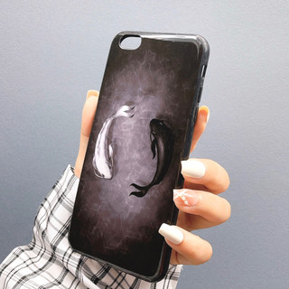 [ Iphone 6/6s Plus ] Ốp Lưng Viền Silicon Mặt Lưng Bóng Hình Cá