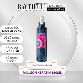 Xịt dưỡng tóc chăm sóc tóc phục hồi hư tổn Keratin Millson 150ml sịt dưỡng tóc uốn nhuộm duỗi tinh chất dưỡng tóc khô xơ