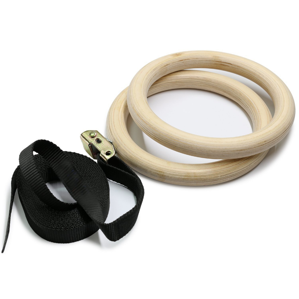 Bộ 2 Vòng Treo Gymnastic Rings Hỗ Trợ Tập Dip Với Xà Đơn, GYM Ring Ngoài Trời