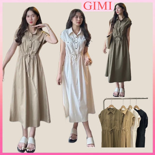 💕ĐẦM XOÈ MIDI SƠMI CỘT EO VÁY THÔ CỔ ĐỨC TAY HẾN GẬP GẤU RÚT EO KT💕GIMI( Kèm ảnh thật)