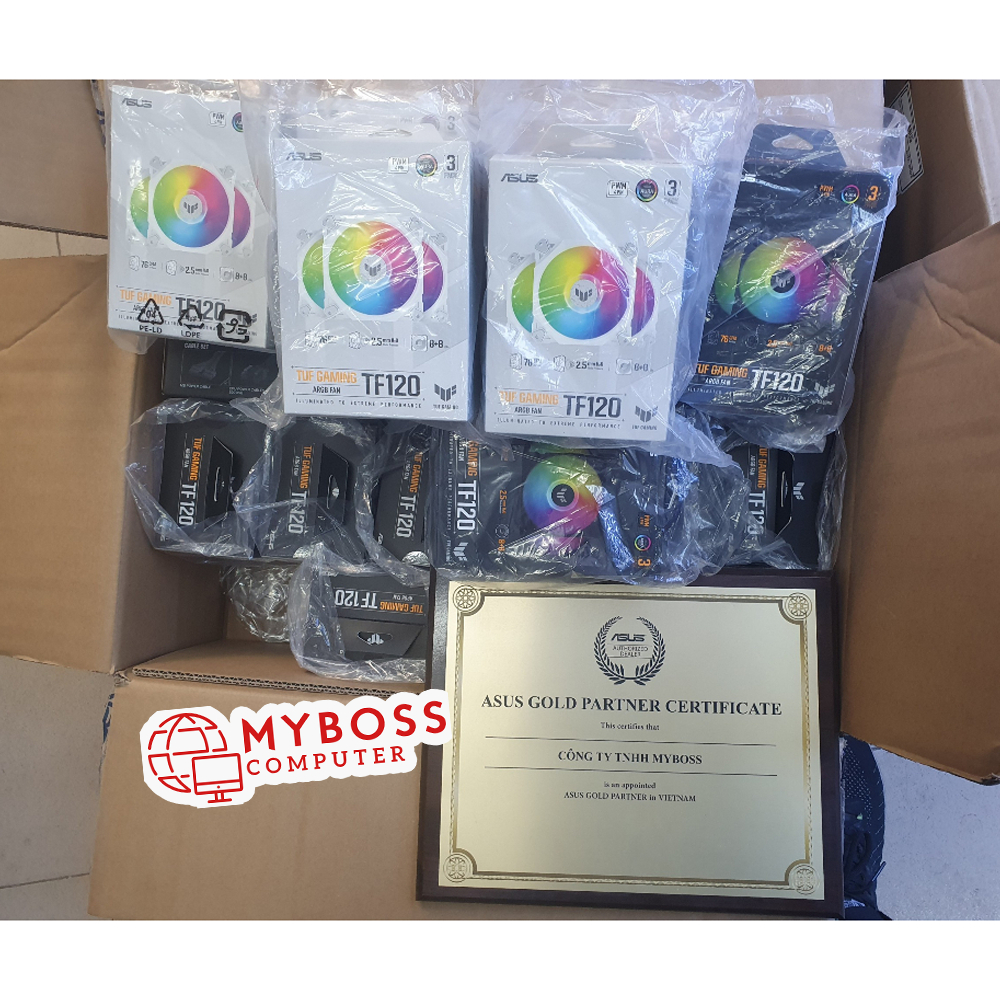 Fan Tản Nhiệt ASUS TUF Gaming TF120 ARGB - Kit 3 Fan kèm HUB Bảo Hành 24 Tháng Chính Hãng