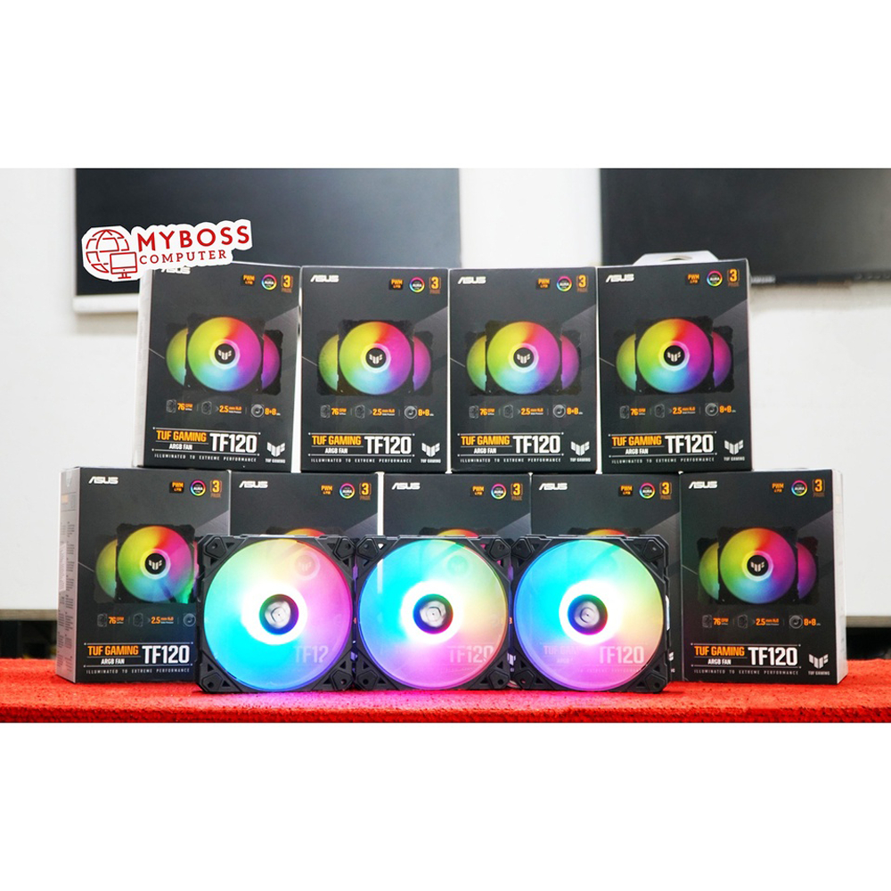 Fan Tản Nhiệt ASUS TUF Gaming TF120 ARGB - Kit 3 Fan kèm HUB Bảo Hành 24 Tháng Chính Hãng