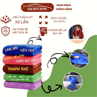 Khăn lau ô tô xe máy đa năng chất liệu Microfiber cao cấp kích thước 35x35cm