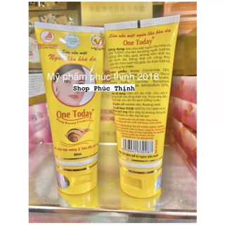 Sữa rửa mặt ốc sên one today trắng da ngừa lão hoá chai 50ml