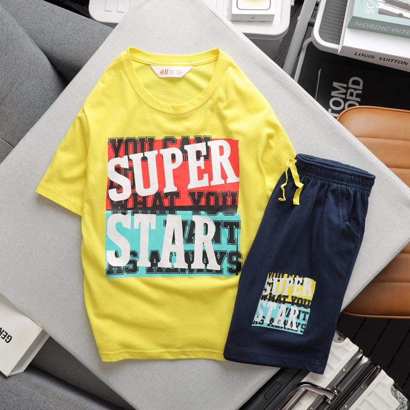 Bộ quần áo ngắn tay bé trai size đại cồ từ 28-65kg