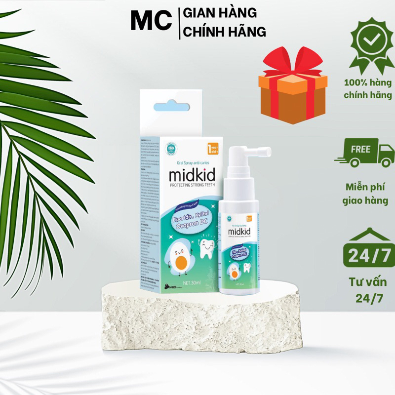 Xịt Chống Sâu Răng MIDKID Làm Sạch Khoang Miệng, Giảm Mảng Bám, Ố Vàng ,Phòng Ngừa Sâu Sún Răng