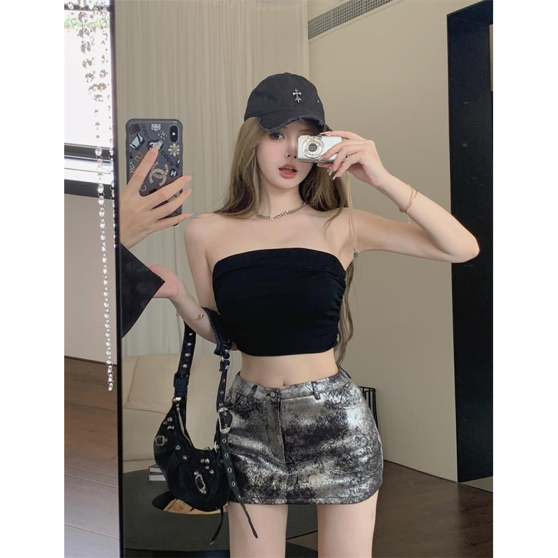 Áo ống nữ croptop chít hai bên cute