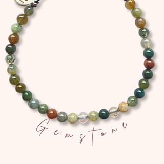 [Whiteline] Vòng tay Gemstone (Moss Agate - Băng Ngọc Thuỷ Tảo)