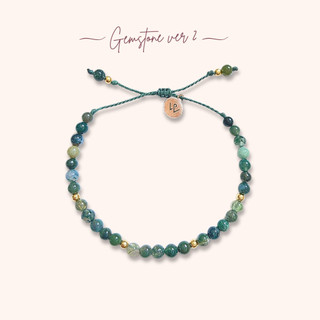 [Whiteline] Vòng tay Gemstone Version 2 (Moss Agate - Băng Ngọc Thuỷ Tảo)