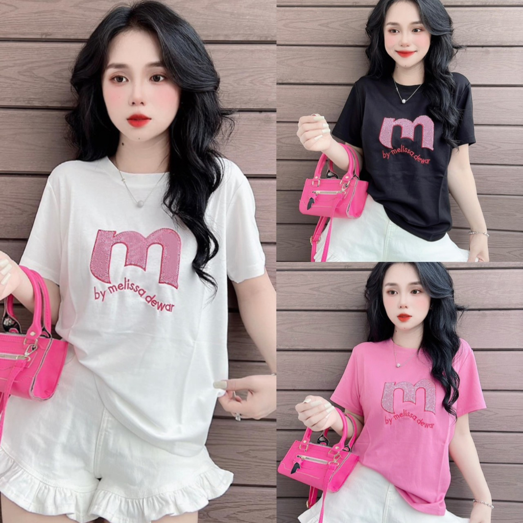 Áo thun Thái nữ dáng vừa in chữ ( Mã chữ M phom vừa )