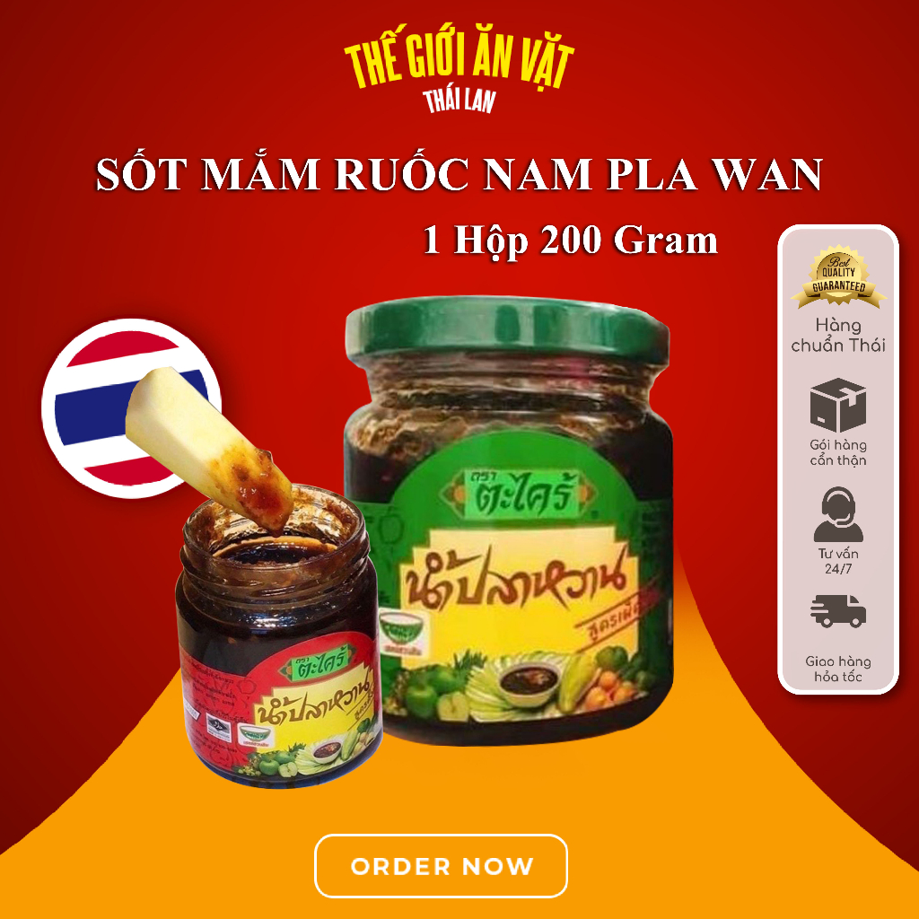 Sốt mắm ruốc chấm trái cây Nam Pla Wan Thái Lan hàng chuẩn 100%