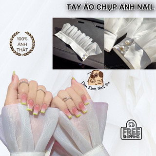 Tay áo chụp ảnh nail, tay áo tiểu thư chụp ảnh