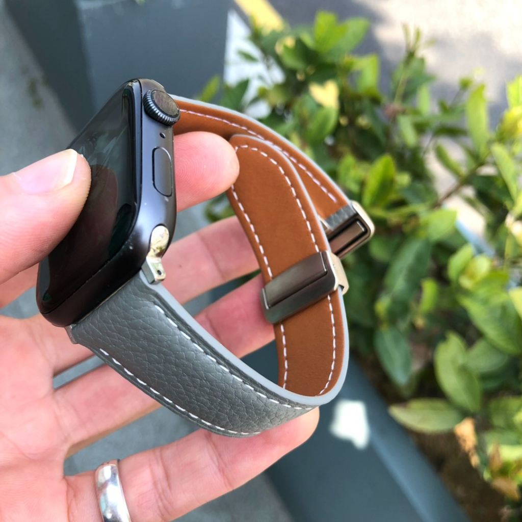 Dây đeo bằng da thật cho Apple Watch ultra  8 7 6 5 4 SE 41mm 45mm 40mm 44mm 49mm