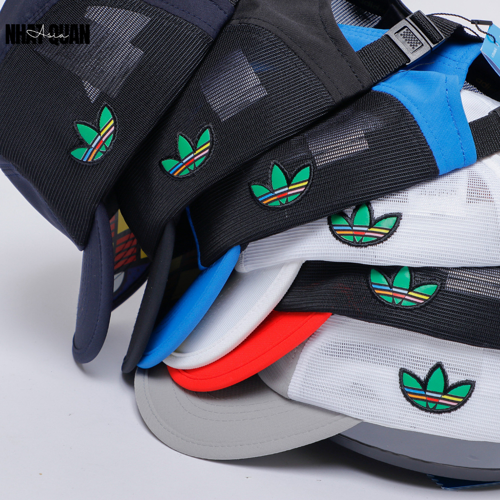 Mũ lưỡi trai Adidas Originals thể thao dù gió phối lưới 2 bên hông khóa nhựa cài - Nhật Quân Asia nhatquanasia