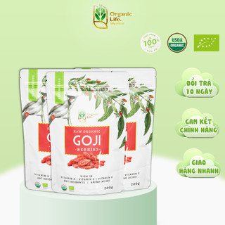 Kỷ tử đỏ hữu cơ organic life 200g & 90g