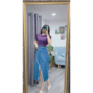 Áo lưới tay phồng mng