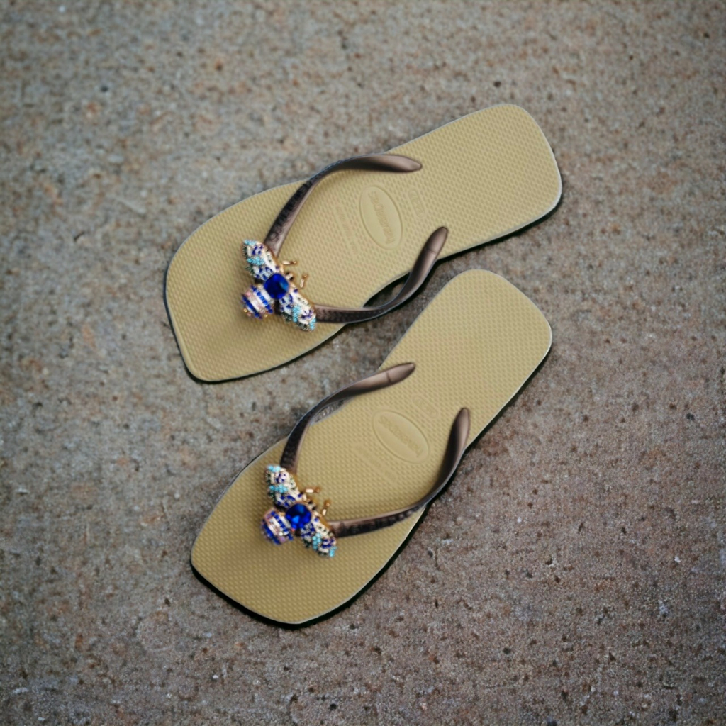 DÉP KẸP Dép Tông Lào Nữ mẫu Đế Vuông chram ONG Tiểu xanh màu