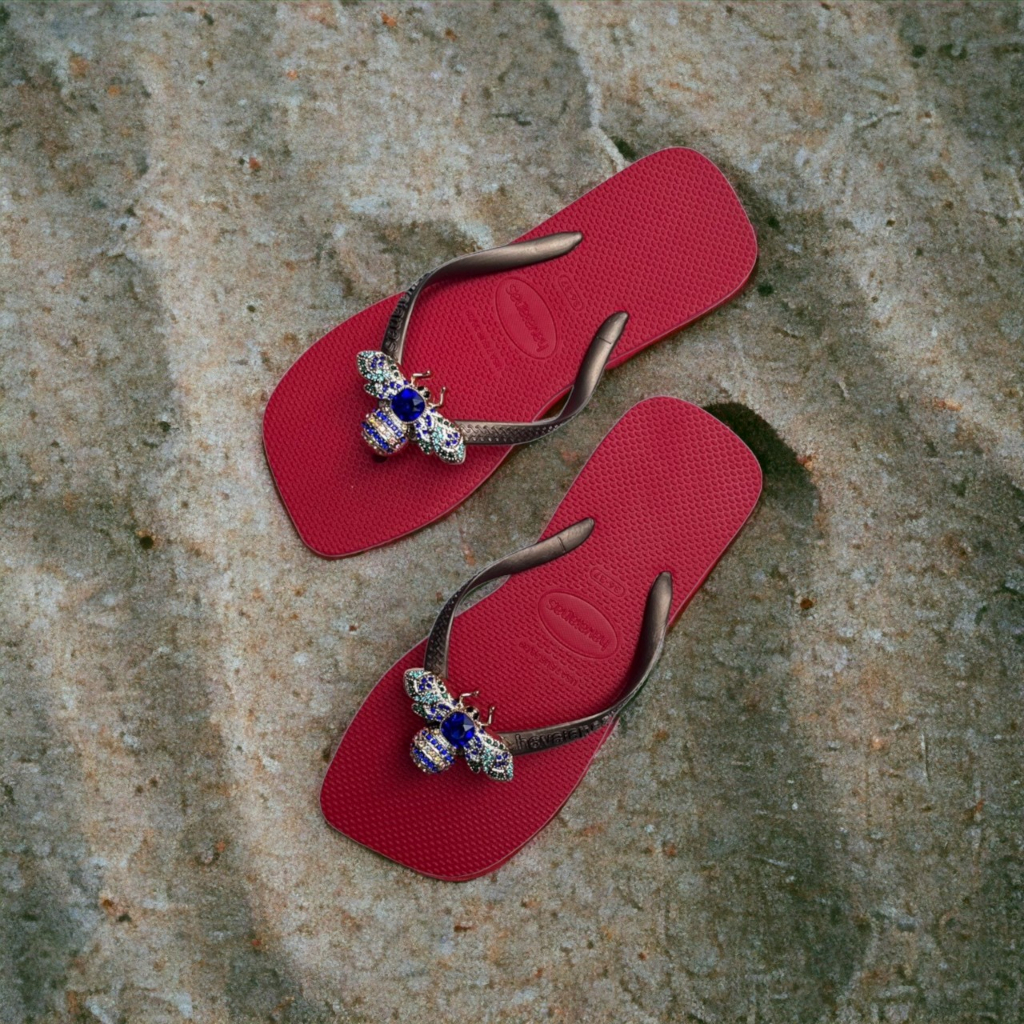 DÉP KẸP Dép Tông Lào Nữ mẫu Đế Vuông chram ONG Tiểu xanh màu