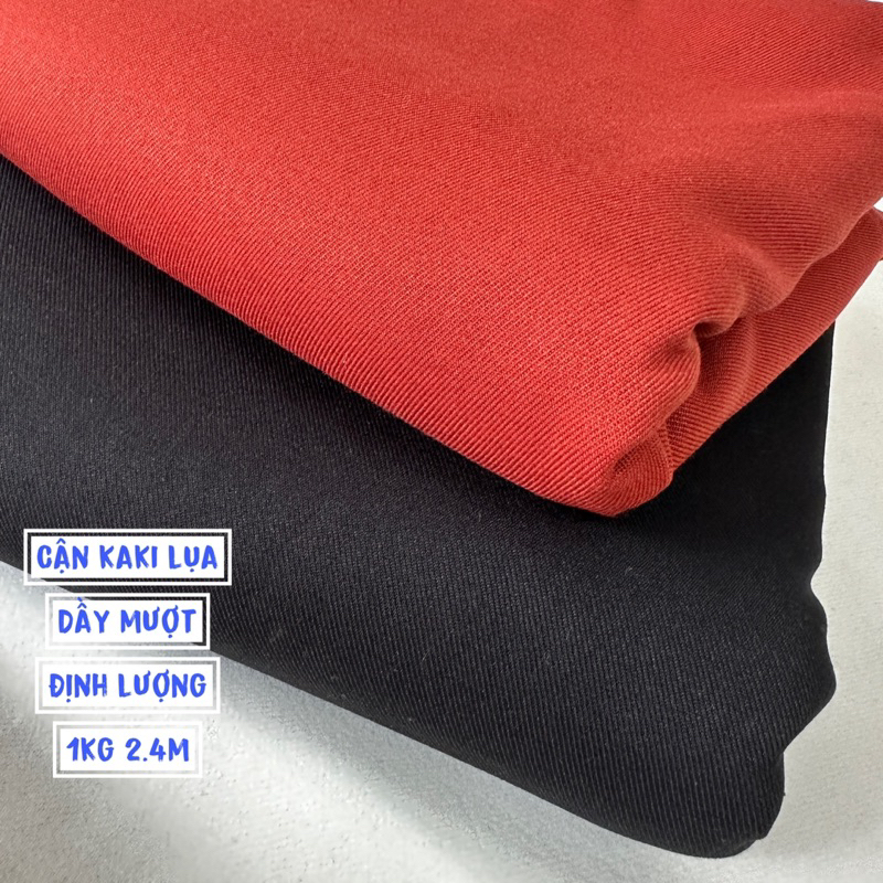 Vải Kaki lụa xuất dư may váy liền, quần suông, set bộ công sở lịch sự mát