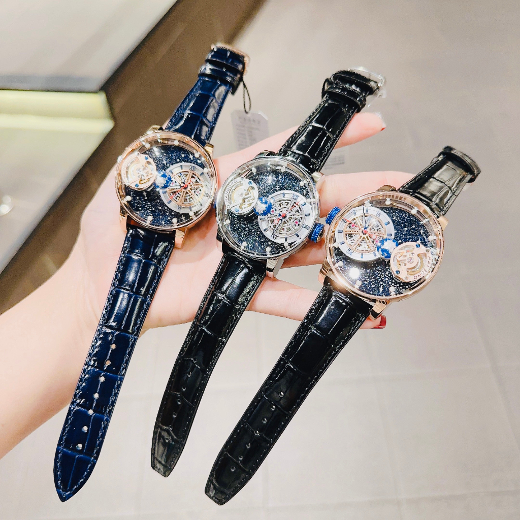 Đồng Hồ Nam Hanboro 1008 BẦU TRỜI ĐẦY SAO , Máy Automatic , Size 44mm