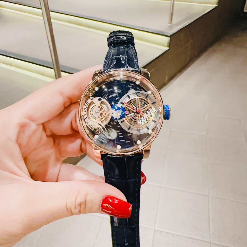 Đồng Hồ Nam Hanboro 1008 BẦU TRỜI ĐẦY SAO , Máy Automatic , Size 44mm