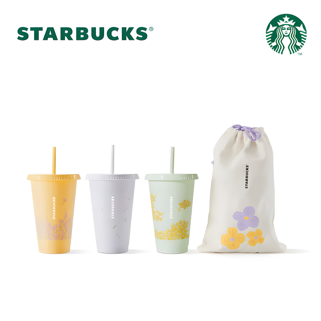 Chính Hãng Bộ Ly Starbucks Reusable Summer Field 20oz (591ml)