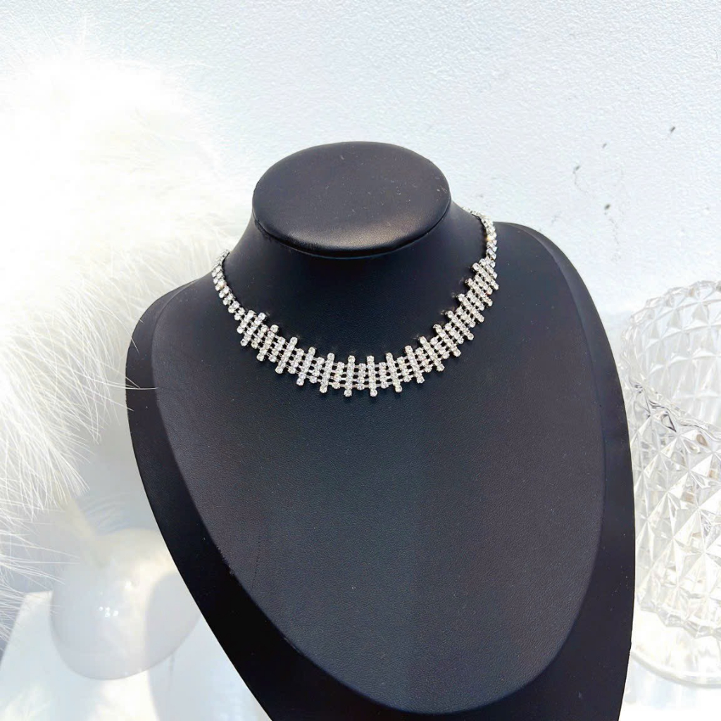 Choker xương cá đính đá cao cấp dành cho nữ 3 phân loại