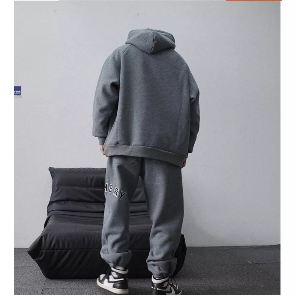 Set Bộ Thể Thao Hoodie Phối Mũ Trùm Đầu NFOOPhong Cách Unisex Trẻ Trung Năng Động, Chất Liệu Nỉ Cao Cấp Siêu Dày Siêu Ấm