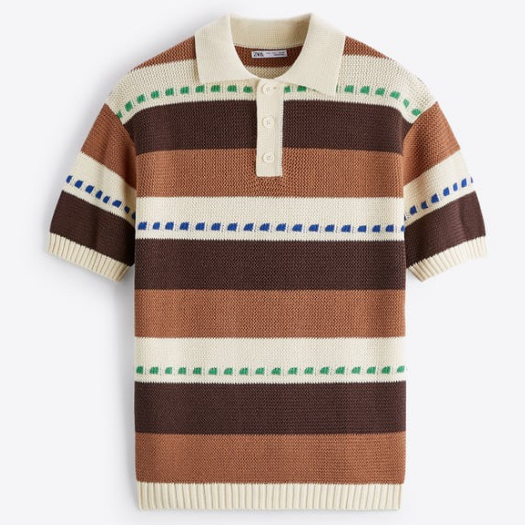 Áo polo Zara authentic CROCHET KNIT size L