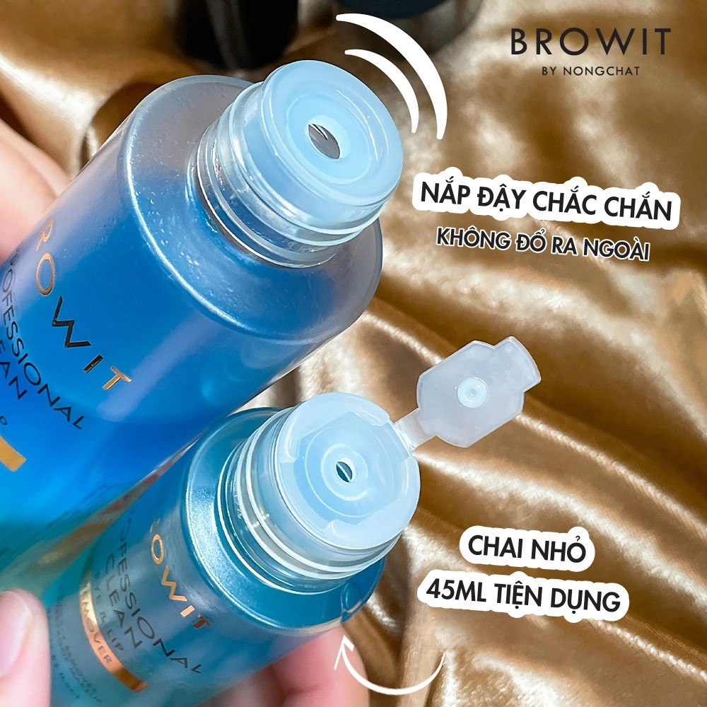 Nước Tẩy Trang Mắt Môi Chuyên Dụng Browit By Nongchat Professional Clean Eye & Lip Remover 45ML/150ML - Wincy Mart