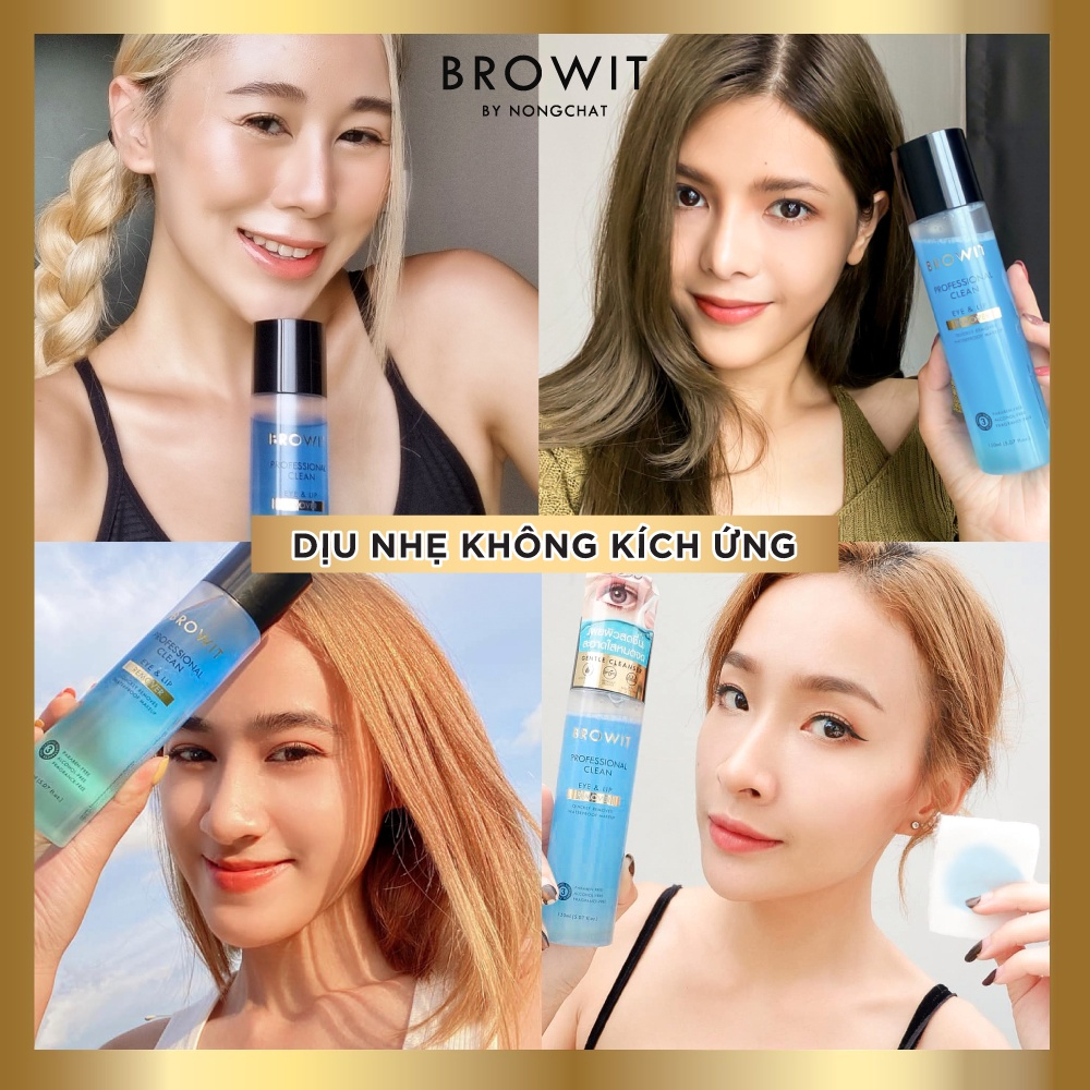 Nước Tẩy Trang Mắt Môi Chuyên Dụng Browit By Nongchat Professional Clean Eye & Lip Remover 45ML/150ML - Wincy Mart