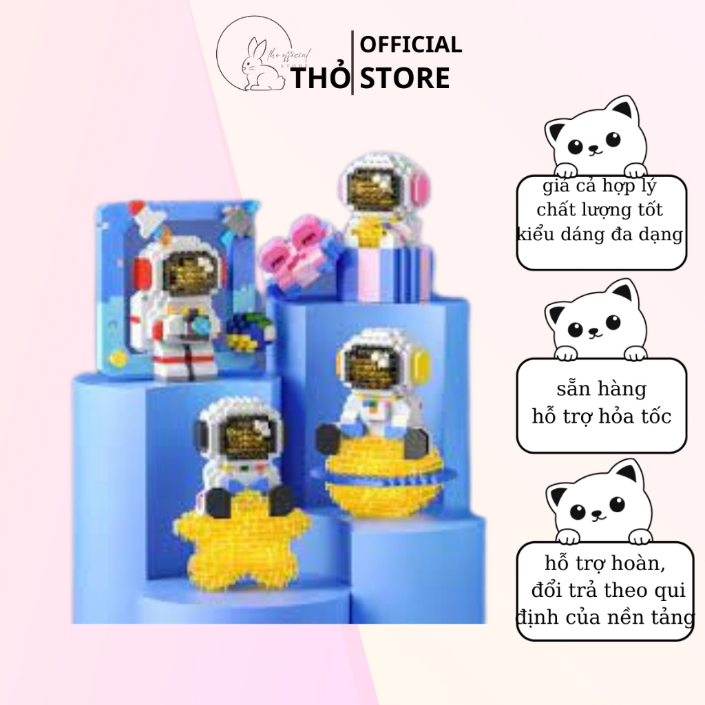 Mô hình lắp ráp phi hành gia mini phát sáng, Đồ chơi lắp ráp