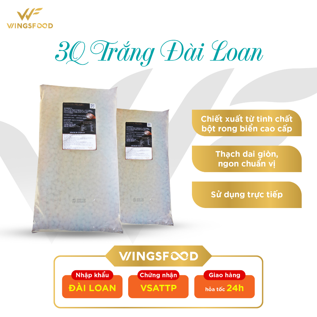 Thạch Trân Châu 3Q Wings Đài Loan Nguyên Vị (2kg/Gói)