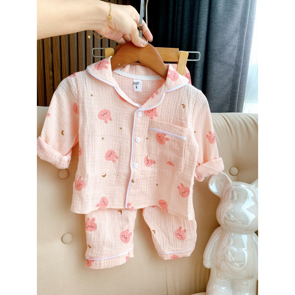 SALE BỘ PIJAMA  XỐP MỀM MỊN CHO BE TRAI BÉ GÁI SIZE 10-20KG