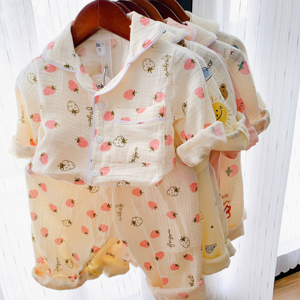 SALE BỘ PIJAMA  XỐP MỀM MỊN CHO BE TRAI BÉ GÁI SIZE 10-20KG