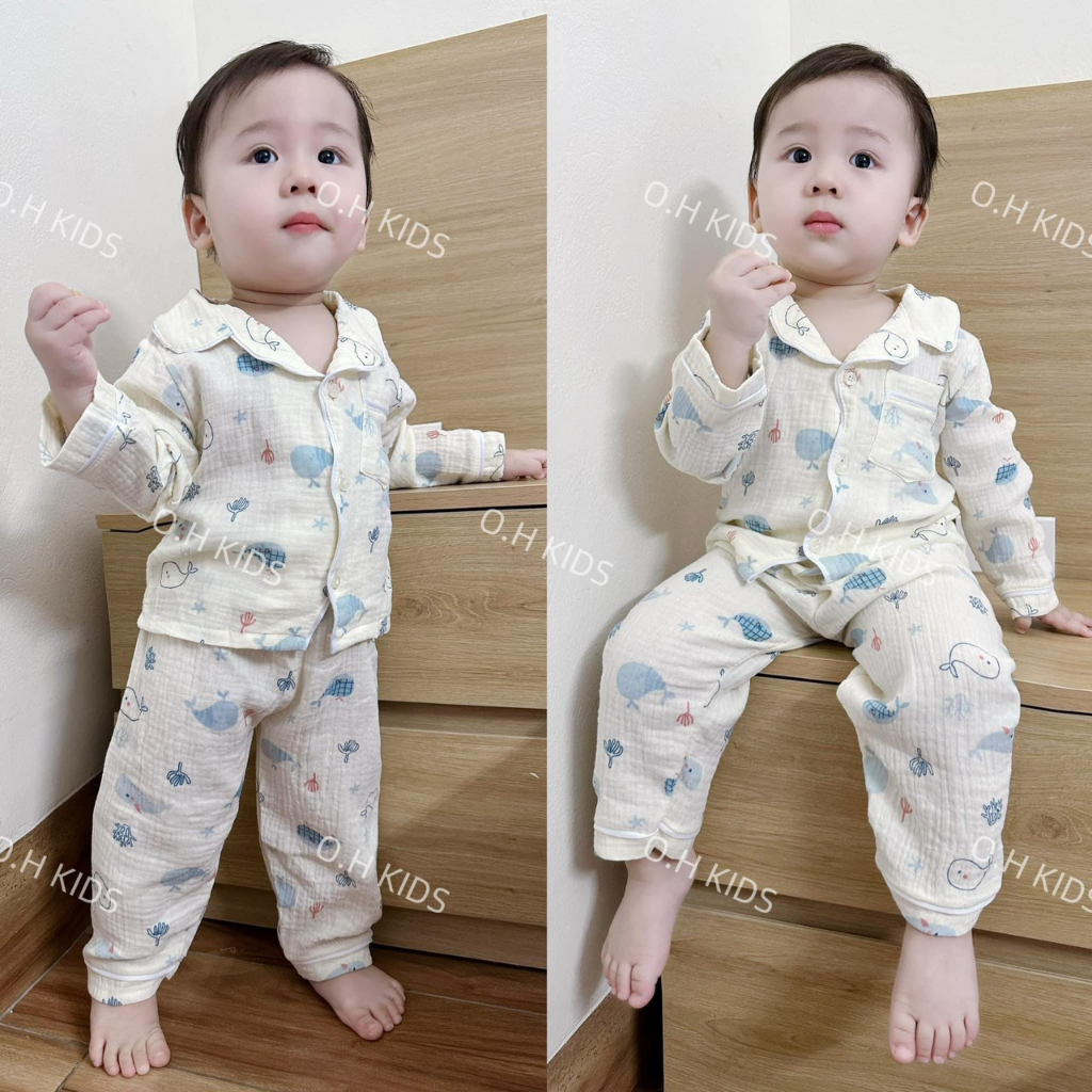 SALE BỘ PIJAMA  XỐP MỀM MỊN CHO BE TRAI BÉ GÁI SIZE 10-20KG