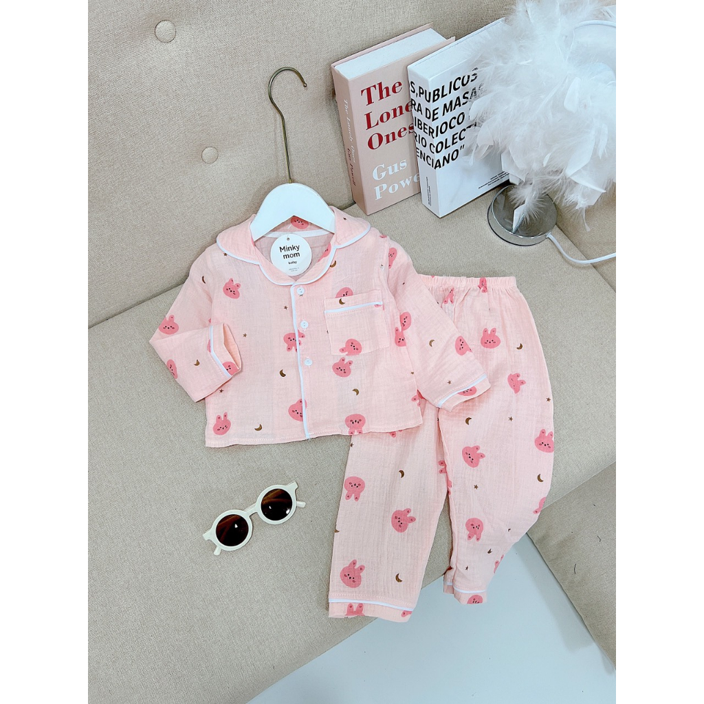BỘ PIJAMA XÔP DÀI TAY CHO BÉ TRAI BÉ GÁI XINH XẮN 10-18KG