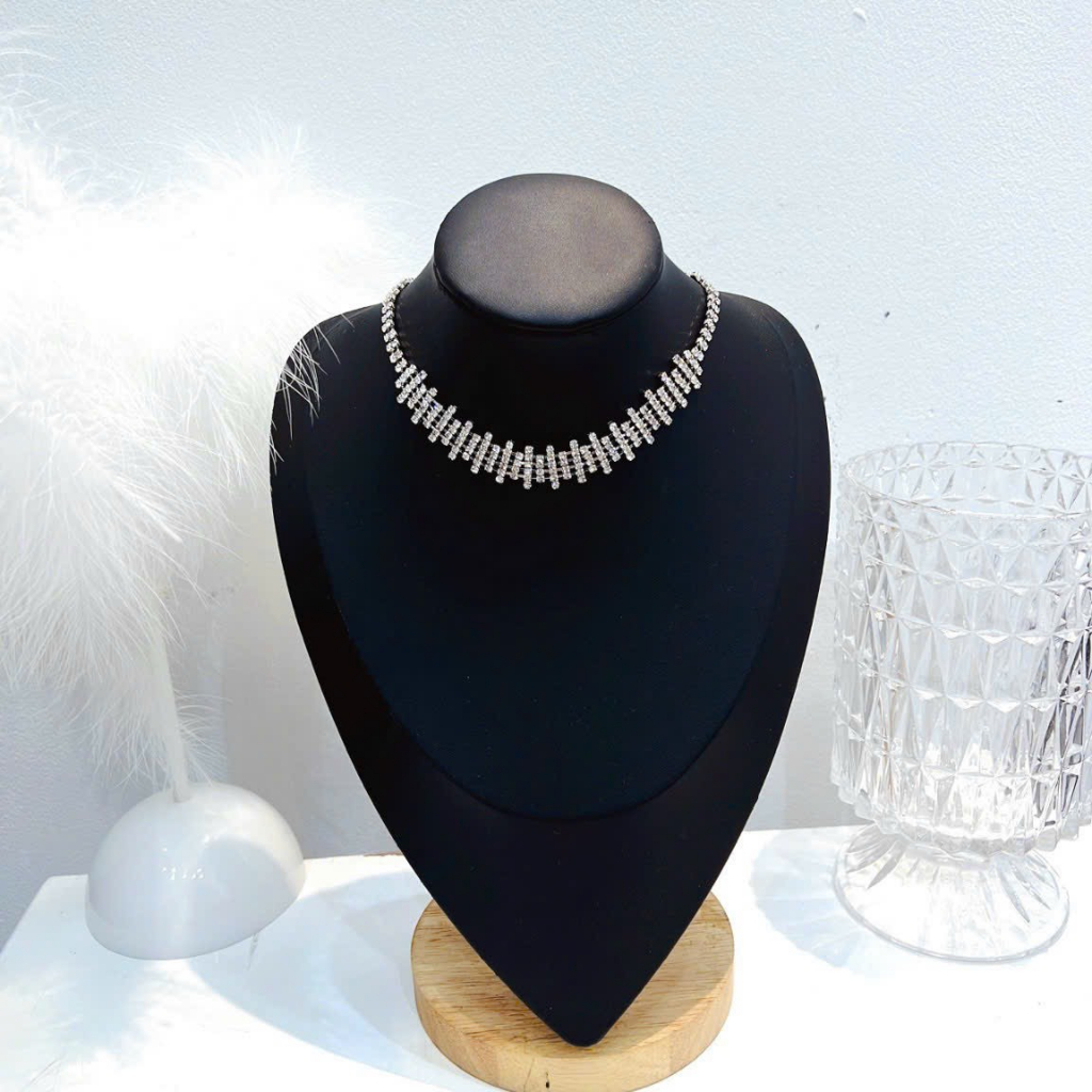 Choker xương cá đính đá cao cấp dành cho nữ 3 phân loại