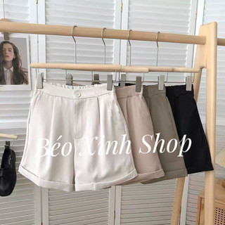 Thời Trang Quần Đùi Không Túi Bigsize Vải Cotton Lạnh 50-95Kg Béo Xinh Shop - A.1176