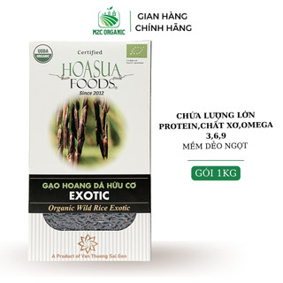Gạo lứt đen hoang dã hữu cơ Exotic Hoa Sữa 1kg giàu protein, chất xơ, omega 3-6-9 mềm, rất dẻo