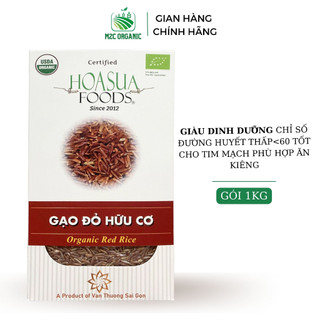 Gạo lứt đỏ hữu cơ Hoa sữa 1kg hàm lượng dinh dưỡng cao phù hợp ăn kiêng, ăn heatlthy