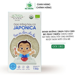 Gạo trắng hữu cơ Japonica Hoa Sữa 1kg, gạo ăn dặm cho bé