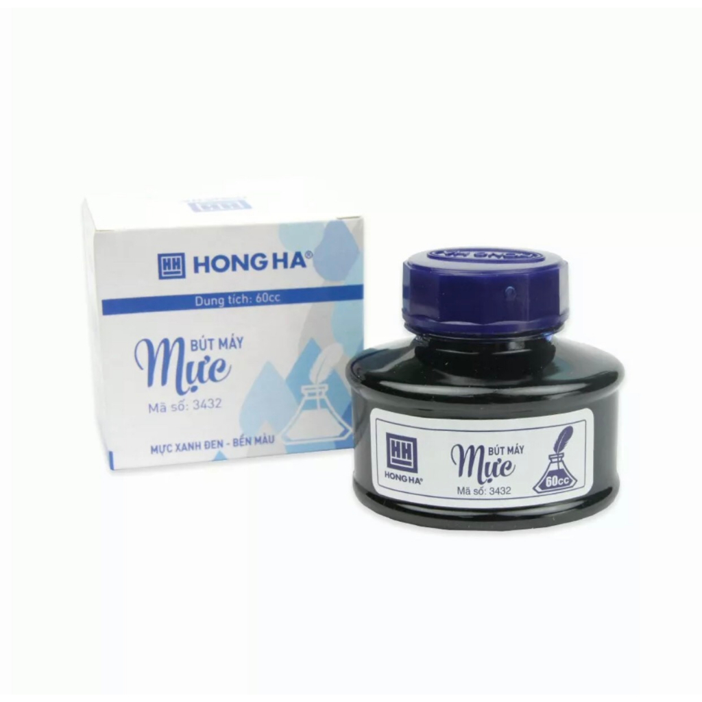Mực xanh đen Hồng Hà (mực bơm bút máy)
