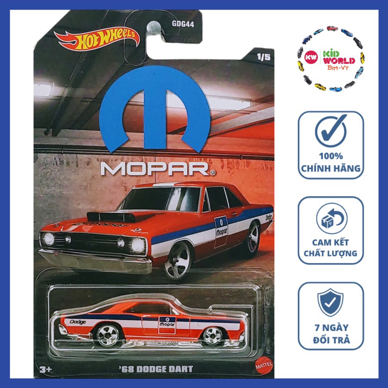 Xe mô hình Hot Wheels Mopar Series '68 Dodge Dart HLK09.