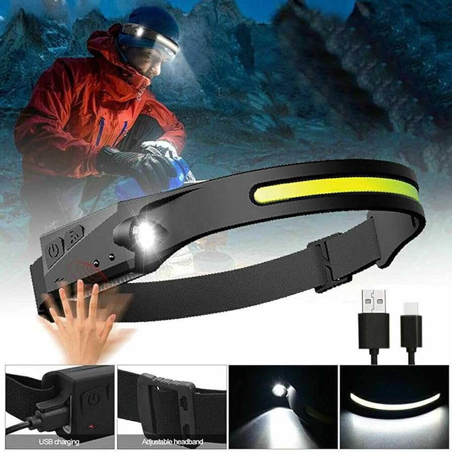 ĐÈN PIN LED COB ĐEO ĐẦU KIỂU BĂNG ĐÔ CHỐNG NƯỚC