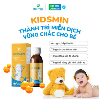 Siro ăn ngon cho bé Kidsmin tăng cân an toàn, phát triển thể chất và trí não (Chai 100ml)