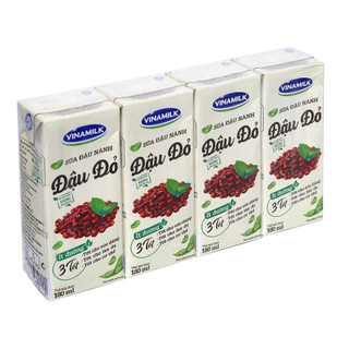 Lốc 4 hộp sữa đậu nành Vinamilk Đậu đỏ 180ml